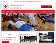 Tablet Screenshot of laoredcross.org.la